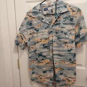 Old Navy Tropical Print Shirt
